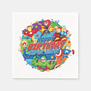 Serviette En Papier Anniversaire de Super Héros des Avengers