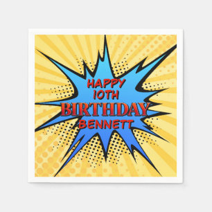 Serviette En Papier Anniversaire de Superhero