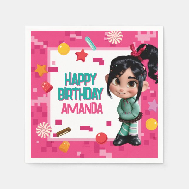 Serviette En Papier Anniversaire de Vanellope (Devant)