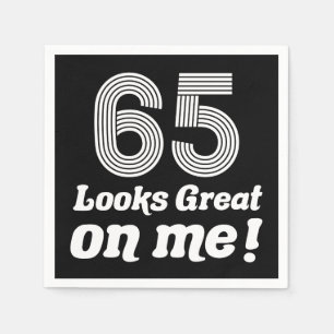 Serviette En Papier Anniversaire drôle de 65 ans pour elle