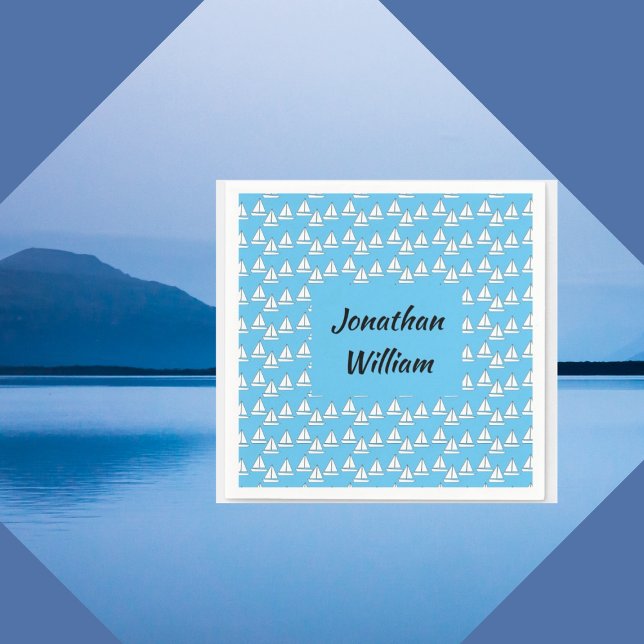 Serviette En Papier Anniversaire du bateau à voile (Créateur téléchargé)