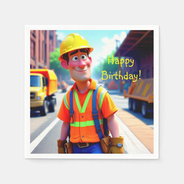 Serviette En Papier Anniversaire du chantier (Devant)