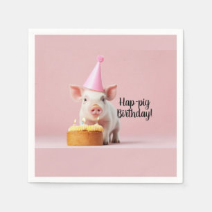 Serviette En Papier Anniversaire du cochon de lait !