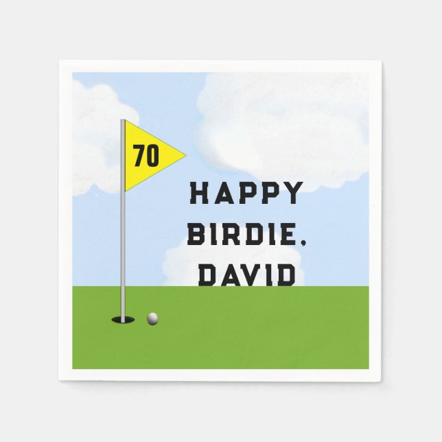 Serviette En Papier Anniversaire du golf (Devant)