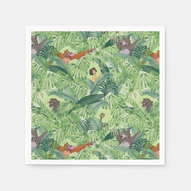Serviette En Papier Anniversaire du livre Jungle (Devant)