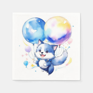 Serviette En Papier Anniversaire du loup