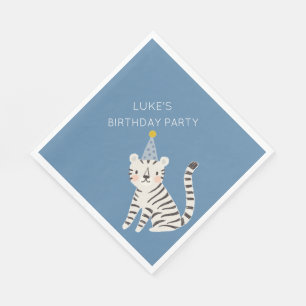 Serviette En Papier Anniversaire du tigre blanc