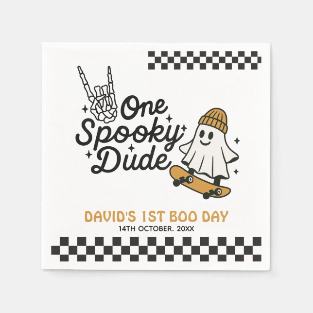 Serviette En Papier Anniversaire d'un Mec Éffrayant (Devant)