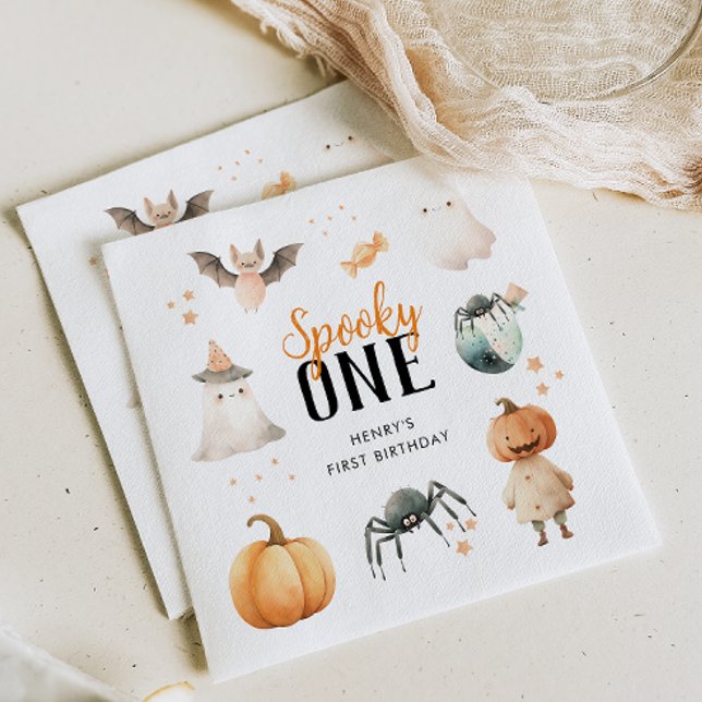 Serviette En Papier Anniversaire éffrayant d'un Halloween (Créateur téléchargé)