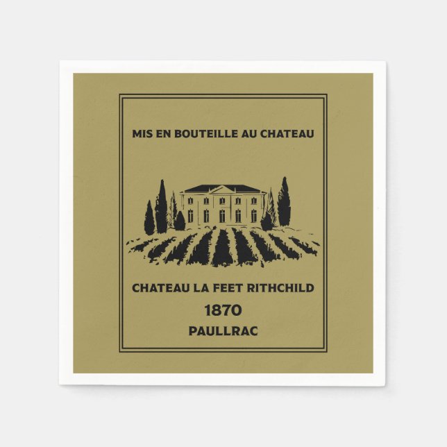 Serviette En Papier Anniversaire français amusant (Devant)