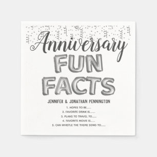 Serviette En Papier Anniversaire Fun Facts Balloon Texte serviettes