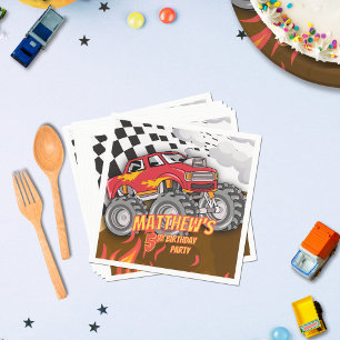 Serviette En Papier Anniversaire Fun Monster Truck