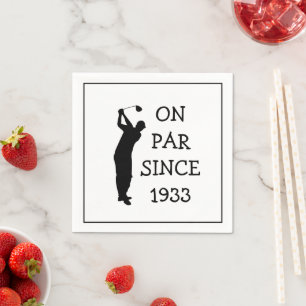 Serviette En Papier Anniversaire Golfer Funny 90e heureux papa Par