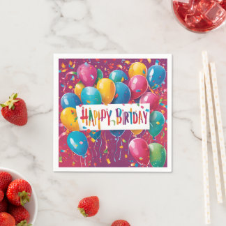 Serviette En Papier anniversaire heureux