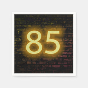 Serviette En Papier Anniversaire Neon 85 Connexion mur en briques