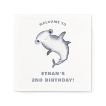 Anniversaire Requin Marteau Aquarelle Mignon