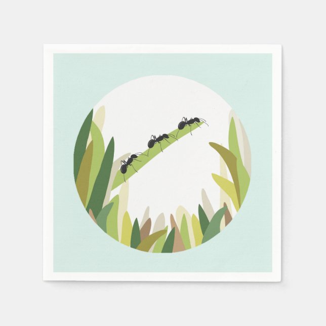 Serviette En Papier Ant Bug Insectes Papier Napkin Fête extérieure (Devant)