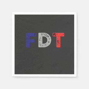 Serviette En Papier Anti Trump Maga FDT résiste à la démocratie rétro