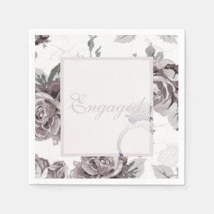 Serviette En Papier Antique fête de fiançailles rose pâle