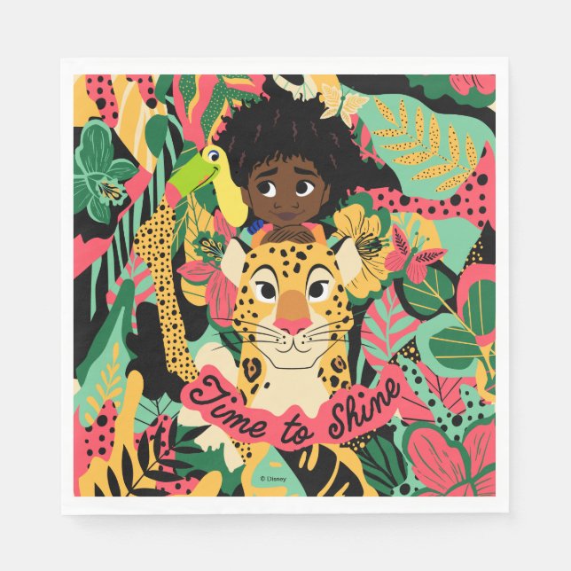 Serviette En Papier Antonio Floral Graphic d'Encanto - Il est temps de (Devant)