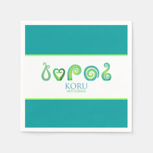 Serviette En Papier Aotearoa Nouvelle-Zélande Koru - Vert