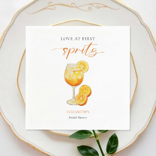 Serviette En Papier Aperol Amour au Premier Spritz Fête de Mariage Ora