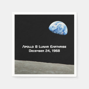 Serviette En Papier Apollo 8 Lunar Earthrise 50e Anniversaire