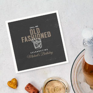 Serviette En Papier Appelez-moi Whiskey Cocktail Anniversaire