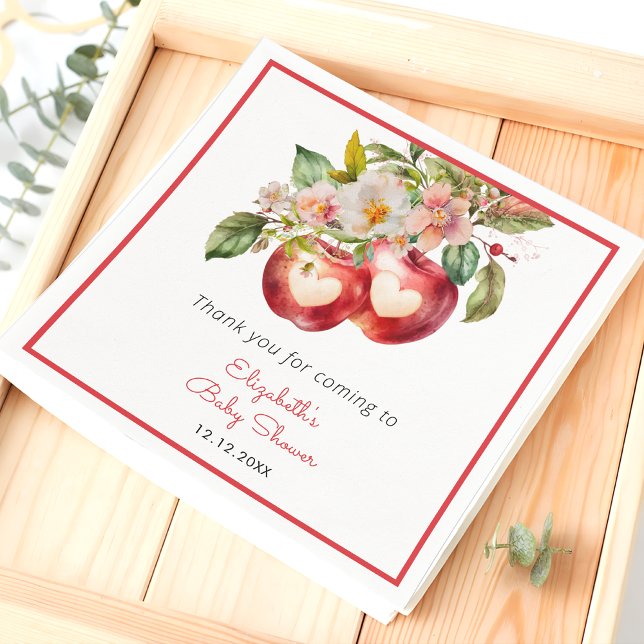 Serviette En Papier Apple de My Eye Fall Baby shower de pomme serviett (Créateur téléchargé)