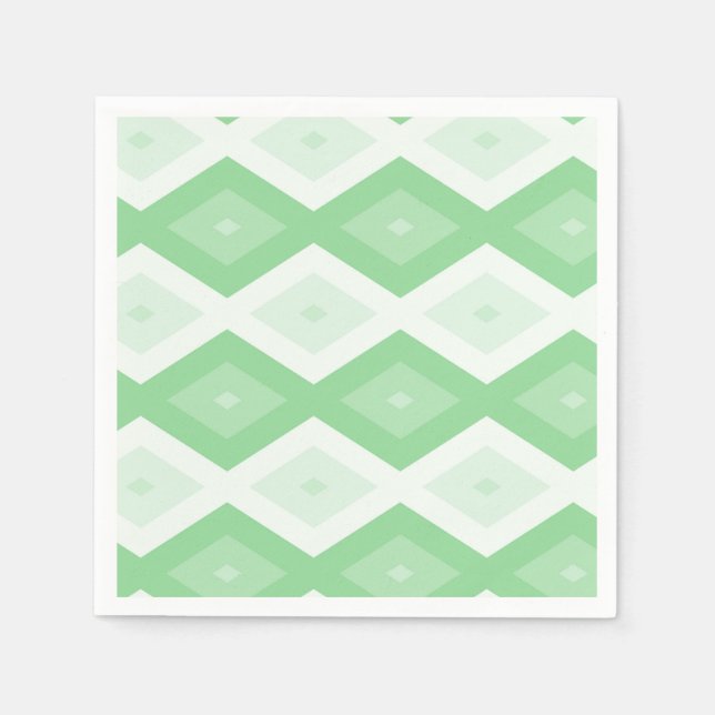 Serviette En Papier Apple green diamond pattern (Devant)