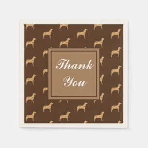 Serviette En Papier Appréciation du Motif Merci de gros chien