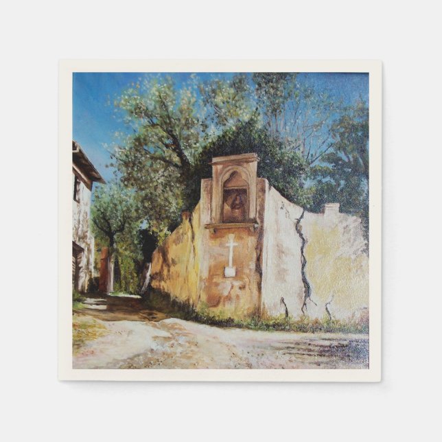 Serviette En Papier APRÈS-MIDI À RIMAGGIO / Vue Toscane (Devant)