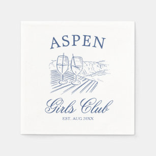 Serviette En Papier Après Ski Avec La Mariée à Marier Week-end Bach