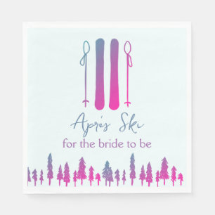 Serviette En Papier Apres Ski Neon Winter Bachelorette Party