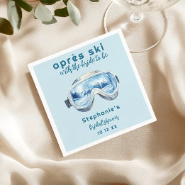 Serviette En Papier Après-ski Sport d'hiver Aquarelle Enterrement de v