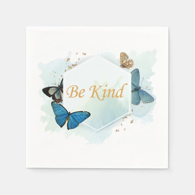 Serviette En Papier Aquarelle à papillon inspirant pour femmes (Devant)