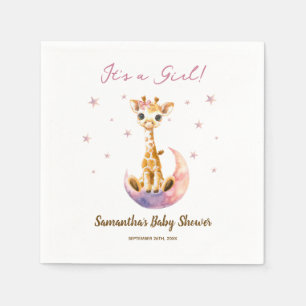Serviette En Papier Aquarelle Baby Giraffe C'est un Baby shower de fil