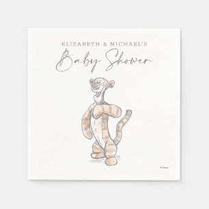 Serviette En Papier Aquarelle Baby shower tigre Naples