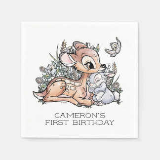 Serviette En Papier Aquarelle Bambi Woodland