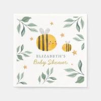 Aquarelle Bee Honey Baby shower sucré serviettes