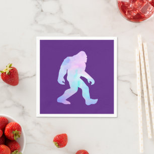 Serviette En Papier Aquarelle Bigfoot