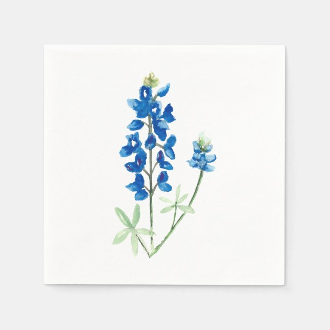 Serviette En Papier Aquarelle Bluebonnet 6 (Devant)