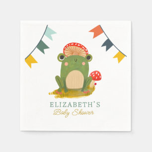 Serviette En Papier Aquarelle Cute Frog Baby shower