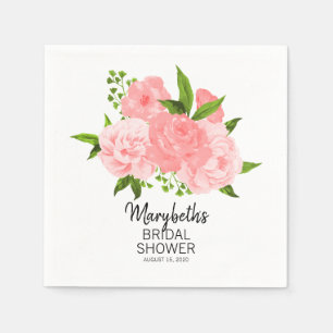 Serviette En Papier Aquarelle de corail papier Fête des mariées floral