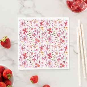Serviette En Papier Aquarelle de fleurs sauvages