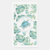 Aquarelle de la tortue de mer tropicale