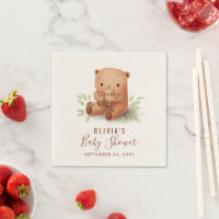 Aquarelle de l'ours en peluche maman avec Décor Ba
