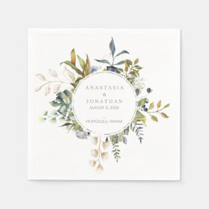 Serviette En Papier Aquarelle de mélange tropical