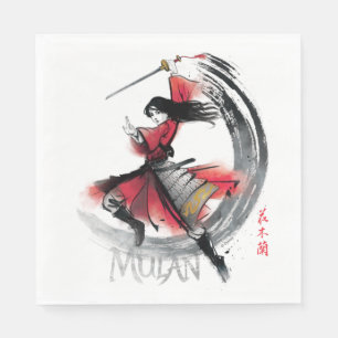 Serviette En Papier Aquarelle de Mulan Sword Art