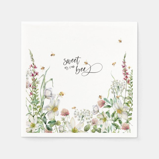 Serviette En Papier Aquarelle douce comme peut être Aquarelle Floral A (Devant)